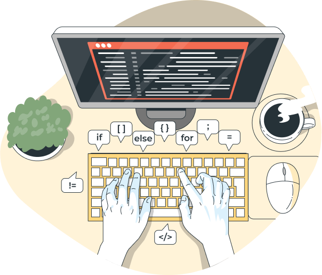 Person working on computer