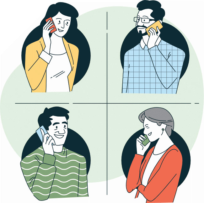 Peers connecting over the telephone