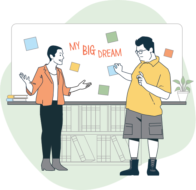 A person following their dreams