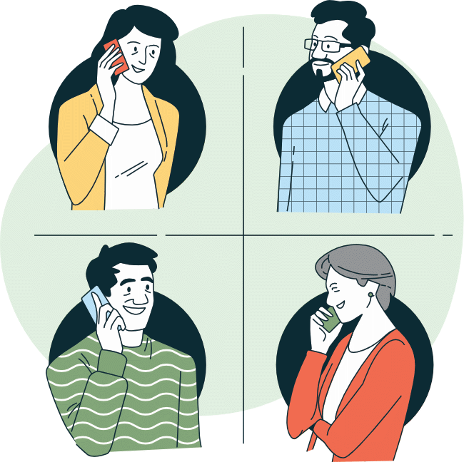 Peers connecting over the telephone